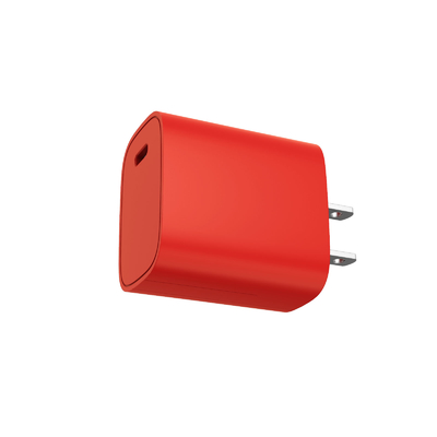 Bộ sạc treo tường ABS PC USB Hiệu quả cấp VI Bộ sạc USB C 20W Wihte Red